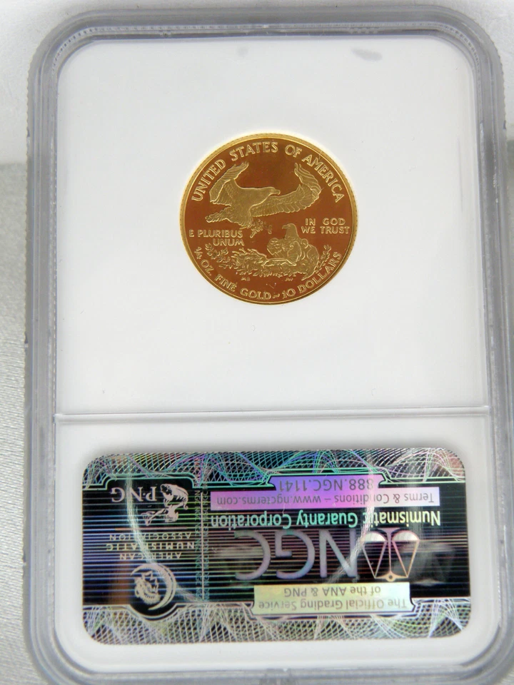1996-W Proof American Eagle 1/4 oz $10 Gold Coin NGC PF 69 Ultra Cameo - Image 2 of 4