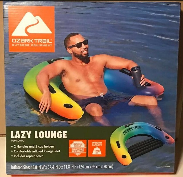 Ozark Trail Lazy Lounge Pool Float With Cup Holders for sale online eBay