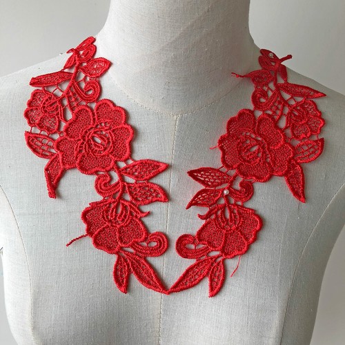 1 Par Encaje Aplique Noche Dance Vestido Guipure Floral Detalles para de Novia - Imagen 6 de 9