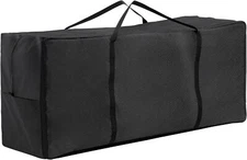 Cushion Storage Bag, Outdoor Patio Heavy Duty Bag with Medium, Black 