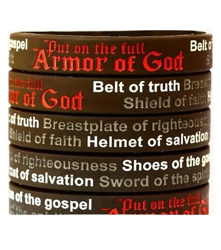 NEU! ARMOR OF GOD KONVOLUT - ETUI/SCHLÜSSELANHÄNGER/ARMBAND SCHWARZ & ROT - Bild 3 von 3