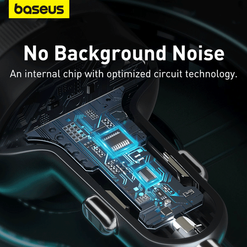 Baseus Bluetooth 5.0 Car Charger Dual USB Wireless FM Transmitter MP3 Player Kit - Picture 3 of 12
