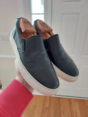 EUC Greats Wooster Black Perforated Leather Slip On Loafer  display picture 1
