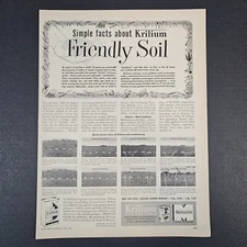 1953 Monsanto Chemical Co Krilium Soil Conditioner Vintage Print Ad St Louis MO