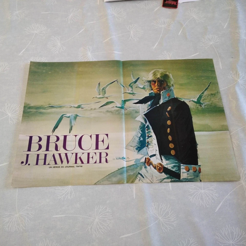 Poster BD Journal de Tintin - BRUCE J. HAWKER - 29 x 41 cm - Photo 1/1