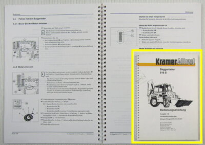 Kramer Allrad 616S Baggerlader Bedienungsanleitung Betriebsanleitung 1994