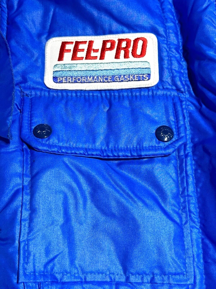 1980's King Louie Pro Fit Fel-Pro Performance Gaskets VTG Blue Nylon Jacket-NEW - Image 3 of 4