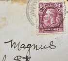 JAMAICA Caribbean KGV Cover Nine Pence 9d Camden New Jersey USA — photo 3
