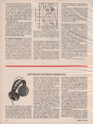 AKG - Model K-240 Headphones - Full Original Test Report - 1976