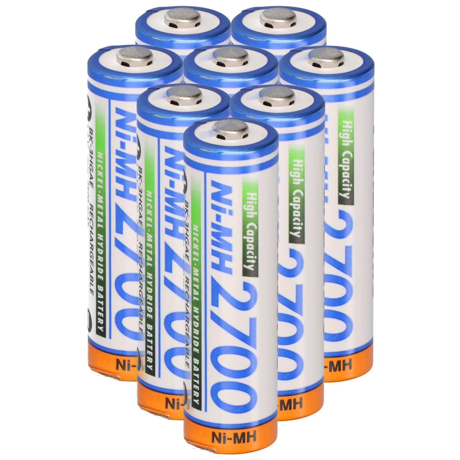 8x Panasonic AA Mignon Akku BK-3HGAEBF1 Ni-MH 1,2V 2700mAh