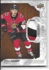 2019-20 Engrained Mahogany Premium Material Rookie Vitaly Abramov Patch /35