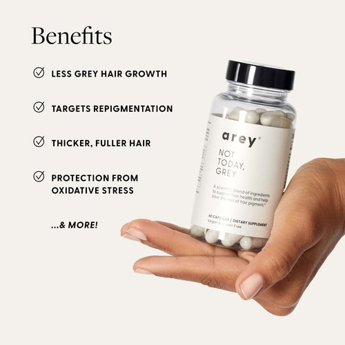 Arey Not Today, Grey Daily Hair Supplement | Slows Grey Hair Growth & Repigment - Picture 6 of 7