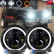 Fit Suzuki Samurai SJ410 DOT 7 inch LED Round Headlights Pair DRL Hi/Lo Beam