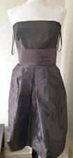 ANN TAYLOR Size 8 Women's Dress Small Strapless Knee Length Plum/Puce NWT
