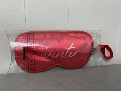 Satin Sleep Eye Mask Women Wake me When Winter is Over Blindfold Blackout Cover
