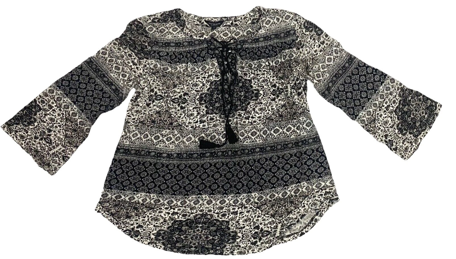 Top negro de lino Lucky Brand para Mujeres
