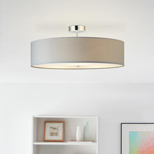 Lampada Da Soffitto Moderna - Plafoniera Con Paralume Semplice in Tessuto - Meta