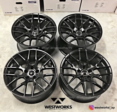 19 x 9 / 10 Avant Garde M359 WHEEL SET (4) fit BMW E60 528i 540i M5 5x120 Black