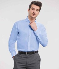 Russell Collection Long Sleeve Ultimate Non-Iron Shirt Pocket Corporate Workwear