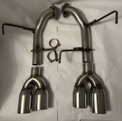 Quad Tips Exhaust For 15-21 Subaru WRX / STi Axle Back Muffler Delete 4 Inch New