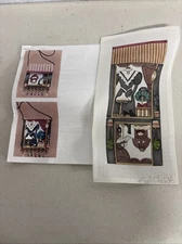 Sandy Jenkins HP Needlepoint Canvas: Window Shopping Victorian Clutch Purse