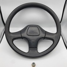 1990-1993 Acura Integra Steering Wheel Black Used Oem W Lock Nut