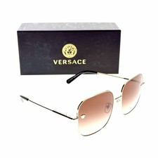 VERSACE SQUARE SUNGLASSES GOLD / BROWN GRADIENT VE2246D 100813