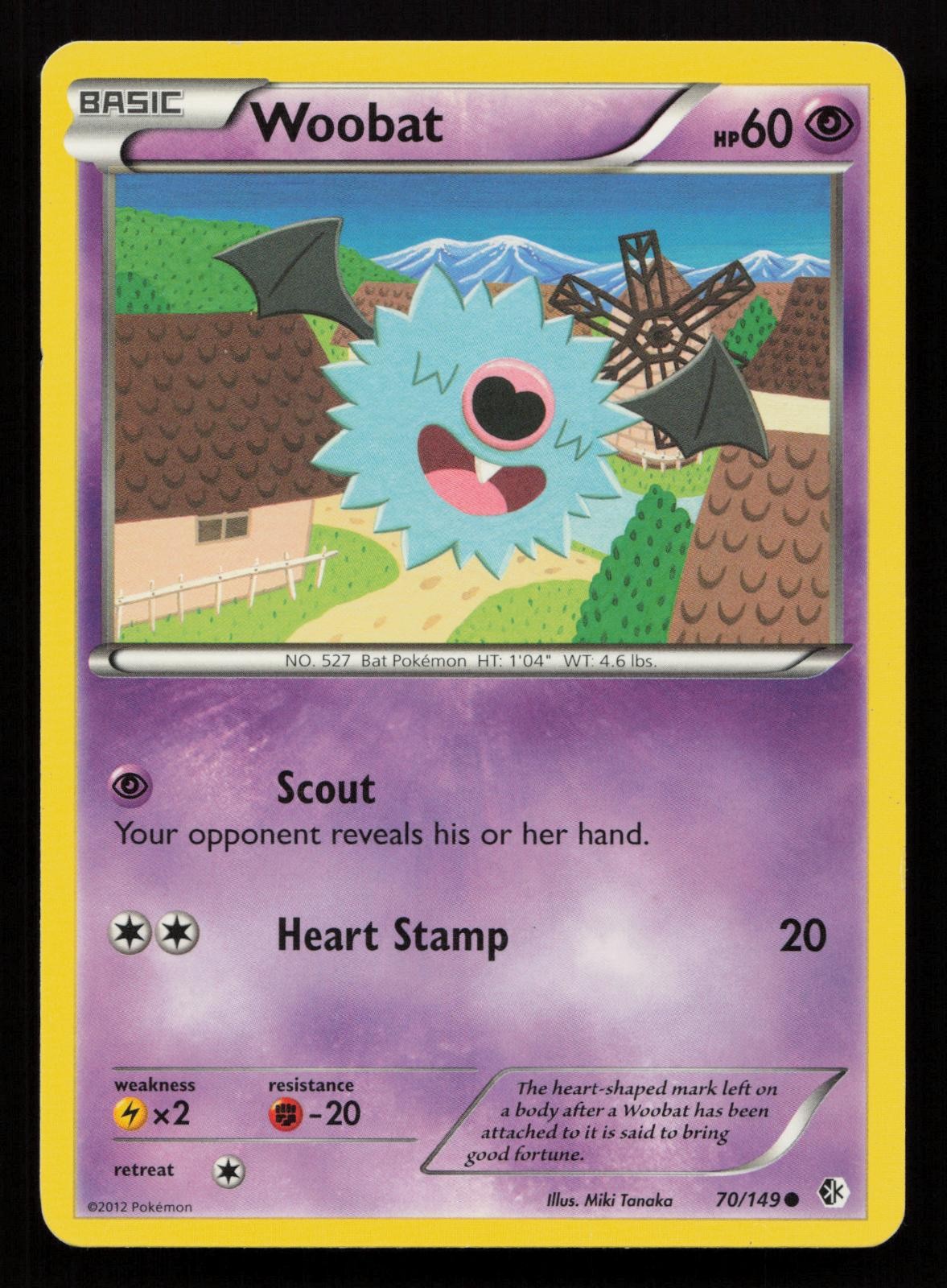 Woobat 70/149 Common Boundaries Crossed Pokemon LP