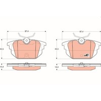 Bremsbelagsatz Scheibenbremse TRW GDB1333 Cotec FüR Alfa Romeo Fiat Lancia