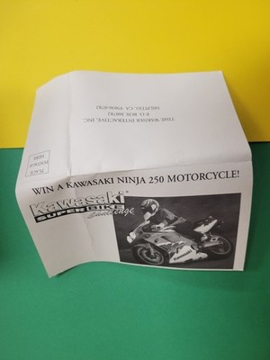 Kawasaki Super Bike Challenge Sega Genesis Mail Away Insert When A Motorcycle