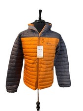Rab Mens Microlight Alpine Down Jacket Hoodie Large Pertex 700 Fill NEW Graphene