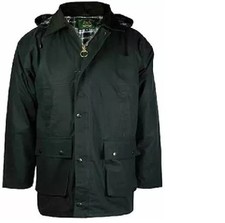 Mens Wax Jacket Waterproof Padded Outdoor Coat Hunting Shooting Countryman Coat