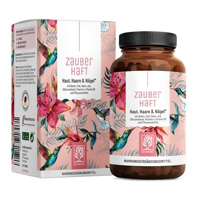 Biotin Kapseln hochdosiert Haarvitamine Silizium 120 Stück Zauberhaft NATURTREU 