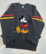 Vintage 80s Disney Character Fashions Mickey Mouse Sweatshirt Stiriped Size L
