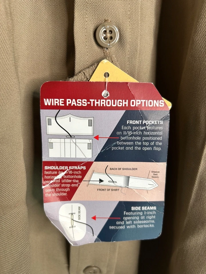 Flying Cross Men's Tan Uniform Shirt Alabama Wildlife & Freshwater Fish Patch M - Image 3 of 4