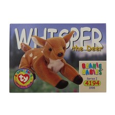 Whisper the Deer 1998 Series I 4194 Beanie Babies Official Club Trading Card