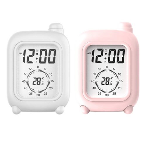 Fun Learning Companion Kids Alarm Clock Temperature Display Clock Cute Design - Picture 5 of 23