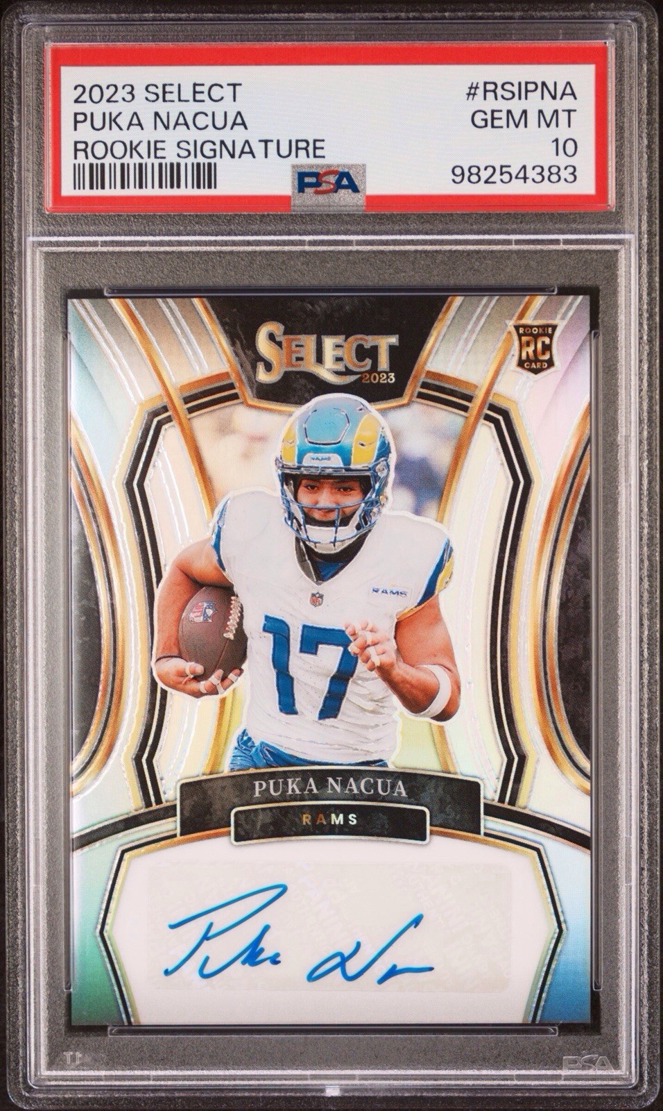 Puka Nacua Panini Select Rookie Signatures #RSIPNA Base