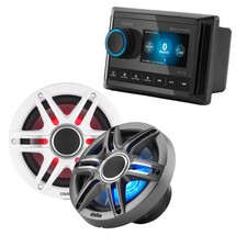 Clarion CMM-30 Marine Source Unit Color LCD Display with CMSP-651RGB-SWG 6.5-...