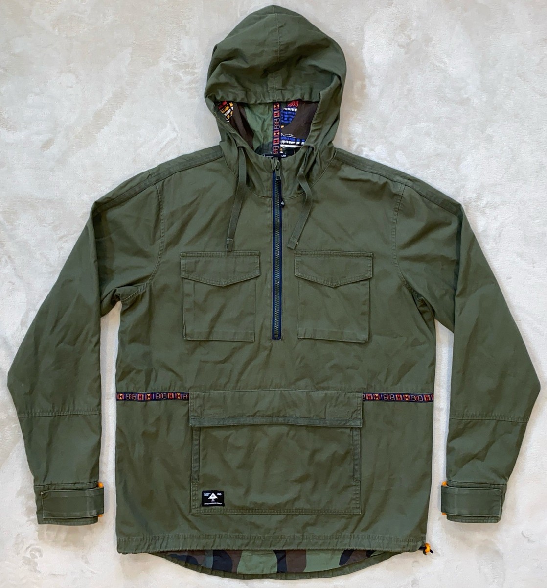 2054 希少 LRG ジャケットLifted Reseach Group VTG LRG Lifted Research Group Utility Military Anorak Jacket Mens