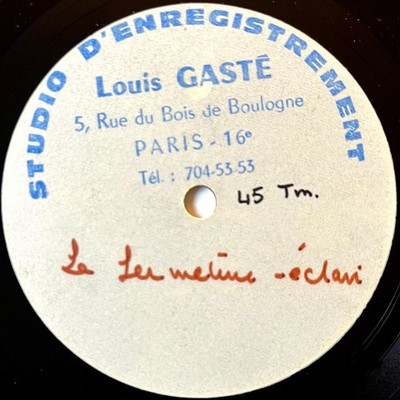 Jeanne Moreau 7'' Acetat 1966 mit unveröffentlichtem La Fermeur Eclair
