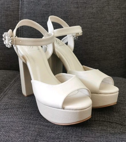 Plateau Sandalen perlweiß UK 5 von Farrent Farent Bangkok Braut - Bild 16 von 20