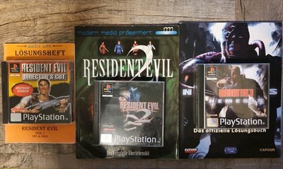 PS1 Resident Evil 1-3 Spielesammlung kult + Lösungshefte