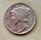 1935 D Mercury Silver Dime in AU Condition