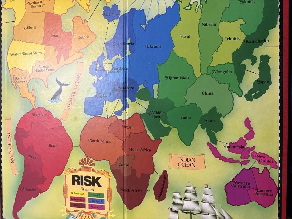 Risk The World Conquest Board Game 1985 Vintage Parker Games, great price, Rare - Image 3 of 4