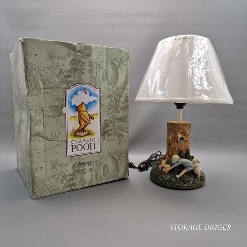 Vintage NEU Disney Charpente Pooh Christopher Robin und Freunde Lampe mit Schirm