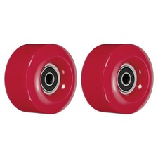 Roller Skate Wheels with Bearings Quad Skate Replacement Outdoor, Red 2pcs