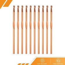 10Pack Aluminum Crochet Hook 5.5mm US Size I Size 9 Knitting Needles Orange
