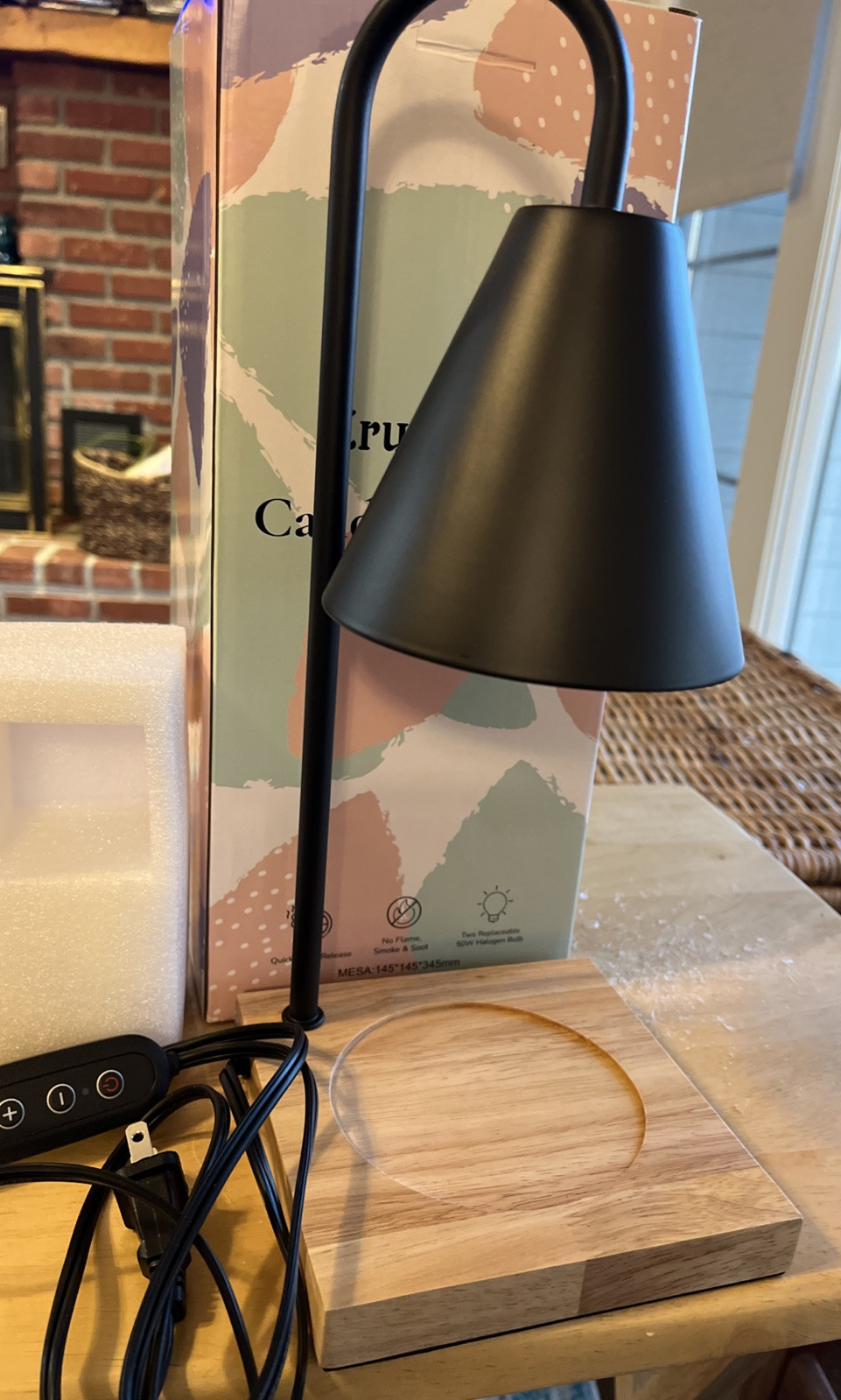 Glass Candle Warmer Lamp with Timer for Safe Flameless Melting  -image