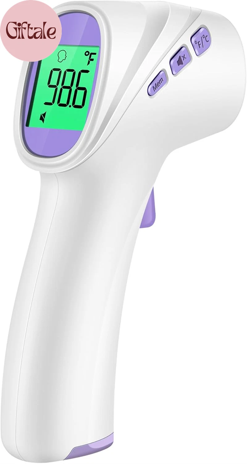 Forehead Thermometer for Adults, Kids & Babies, No-Touch Digital Thermometer wit